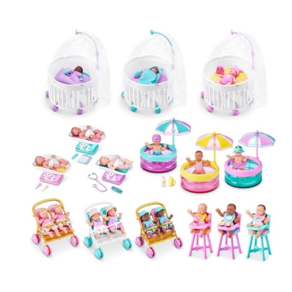 Zuru 5 Surprise My Mini Baby Series 2 packaging featuring colorful designs and a variety of mini baby figures inside