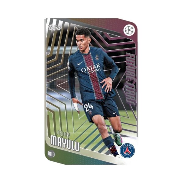 2025-26 Topps UEFA Club Competitions Hobby Box featuring collectible trading cards from various European football clubs.