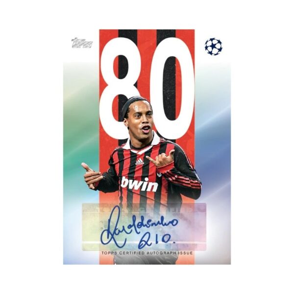 2025-26 Topps UEFA Club Competitions Hobby Box featuring collectible trading cards from various European football clubs.