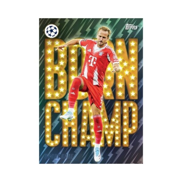 2025-26 Topps UEFA Club Competitions Hobby Box featuring collectible trading cards from various European football clubs.