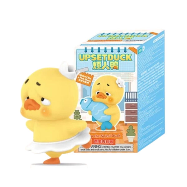 A box featuring an upset duck character, labeled 