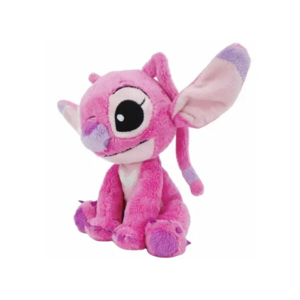A soft Disney plush toy featuring Stitch and Angel, showcasing their vibrant colors and adorable expressions