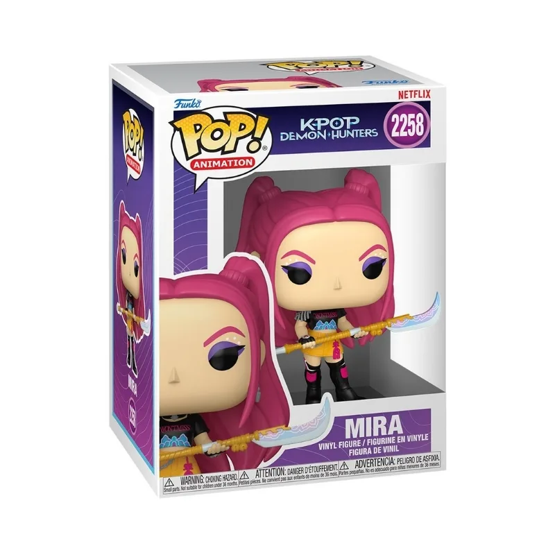 Funko Pop! figure of Mira from KPOP Demon Hunters, featuring vibrant colors and a dynamic pose
