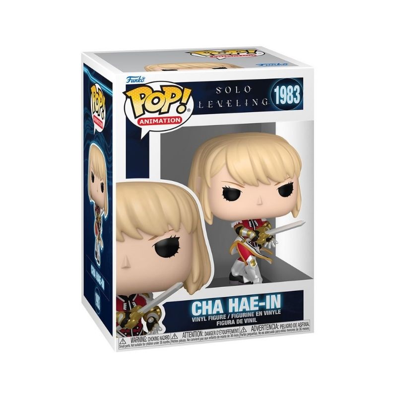 Funko Pop! Animation_ Solo Leveling Cha Hae-In – FU86840-1 Funko Pop figure of Cha Hae-In from Solo Leveling, depicting an S-Rank Hunter in vibrant anime collectible style
