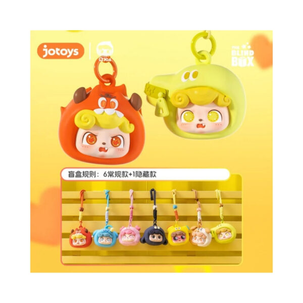 Colorful Jotoys QKid Emotional Hairy Monsters Series earphone bag blind box featuring various cute monster designs