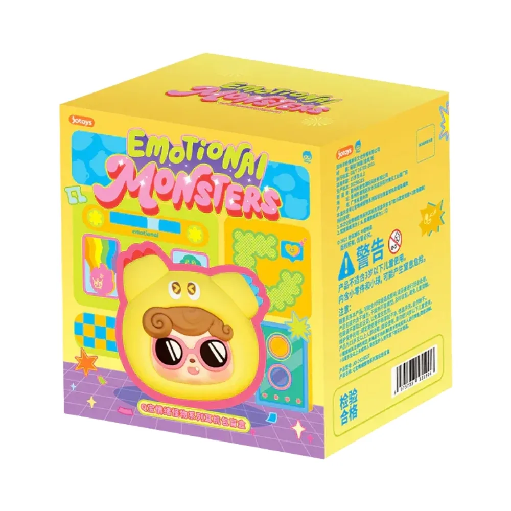 Colorful Jotoys QKid Emotional Hairy Monsters Series earphone bag blind box featuring various cute monster designs