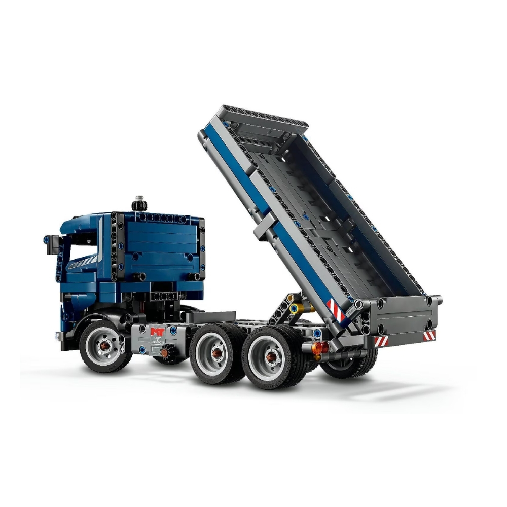 LEGO 42203 Technic Tipping Dump Truck V29 – 6526812-3 LEGO Technic Tipping Dump Truck V29 model showcasing a detailed construction vehicle with a tipping bed and wheels