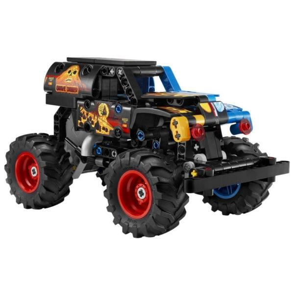 LEGO 42219 set featuring the iconic Monster Jam truck, Grave Digger, with detailed design and vibrant colors