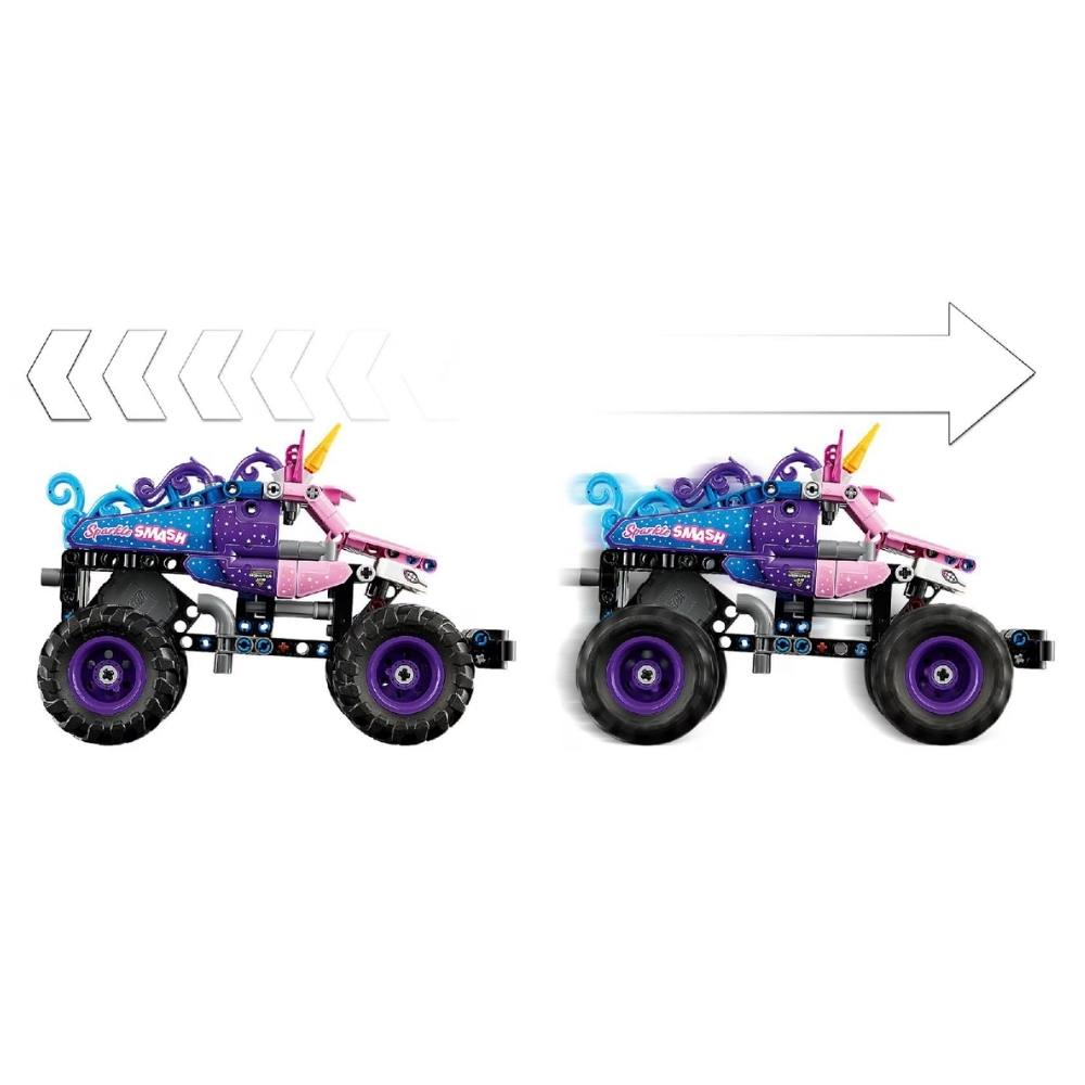 LEGO 42220 Monster Jam Sparkle Smash – 6581026-3 LEGO 42220 Monster Jam Sparkle Smash, featuring a vibrant monster truck design with glittery accents for exciting playtime adventures
