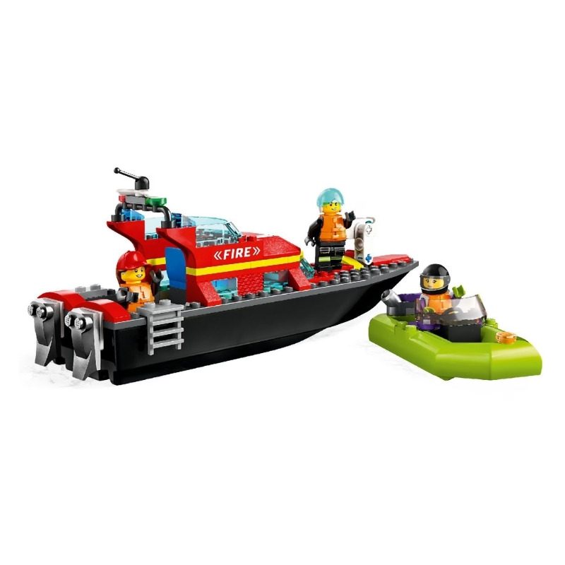 LEGO City 60373 Fire Rescue Boat – 6425834-2 LEGO City 60373 Fire Rescue Boat set featuring a boat, firefighter minifigure, and water rescue accessories