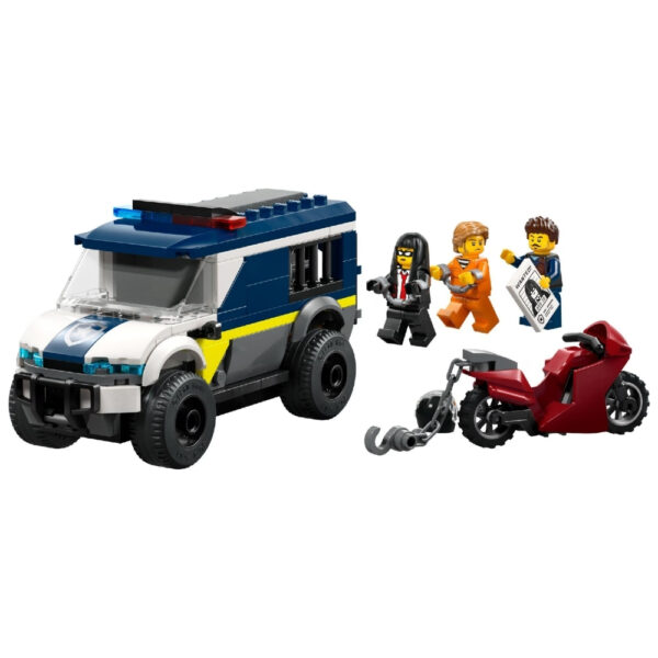 LEGO Police Transport Van set, a fun building toy for kids, featuring a police truck for imaginative play and adventures