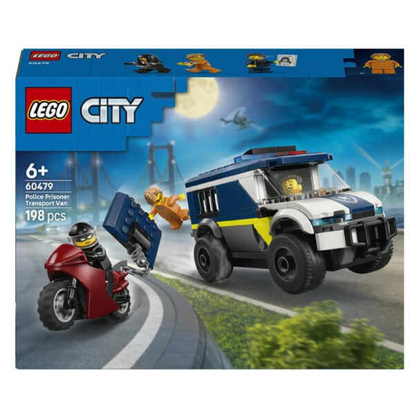 LEGO Police Transport Van set, a fun building toy for kids, featuring a police truck for imaginative play and adventures