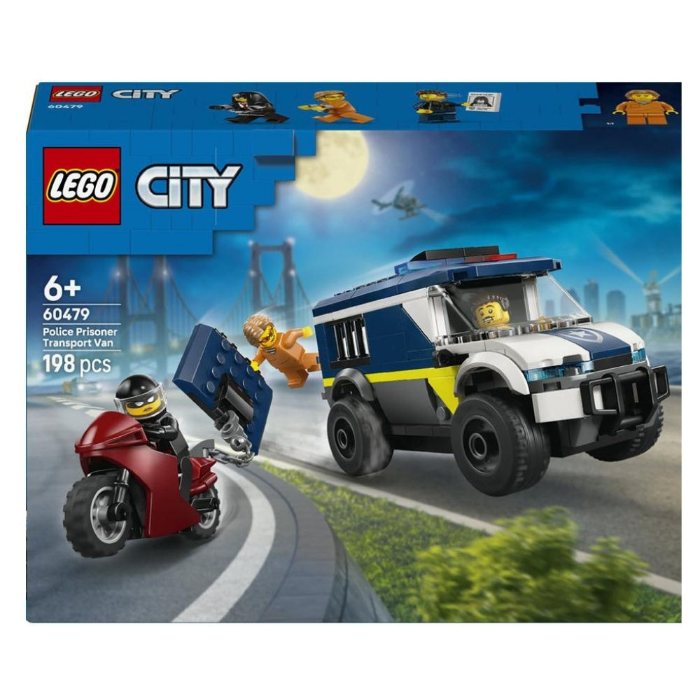 LEGO City 60479 Police Prisoner Transport Van - 6581038 LEGO Police Transport Van set, a fun building toy for kids, featuring a police truck for imaginative play and adventures