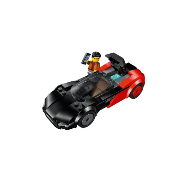 LEGO City 60486 set featuring a sleek, colorful EV supercar with detailed design and accessories for imaginative play