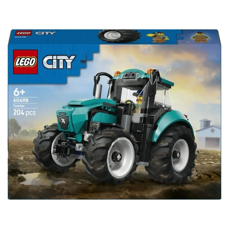 LEGO Tractor building toy from the City series, includes a minifigure and farm-themed accessories for children 6+