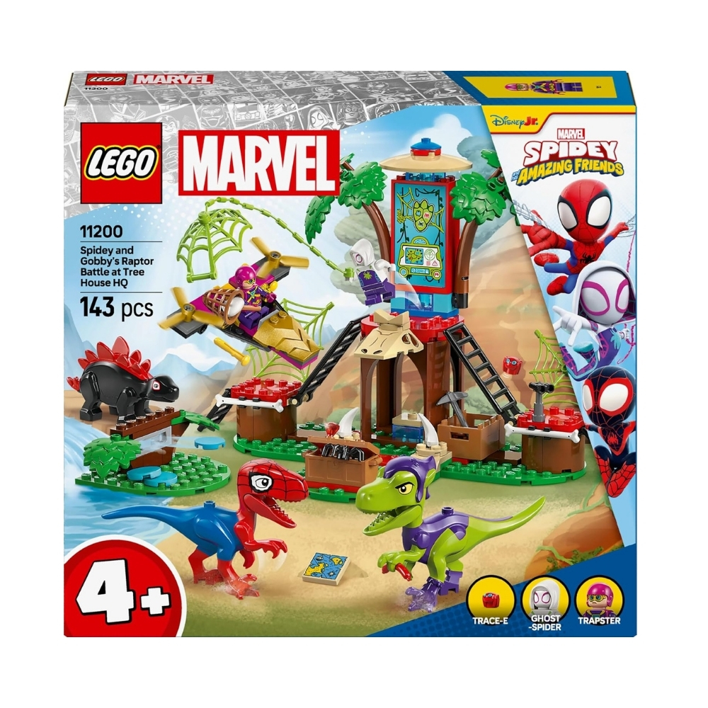 LEGO Marvel 11200 Spidey And Gobby'S Raptor Battle - 6526770 LEGO Marvel set with Spidey and Green Goblin in an action scene, featuring a raptor and vibrant building pieces
