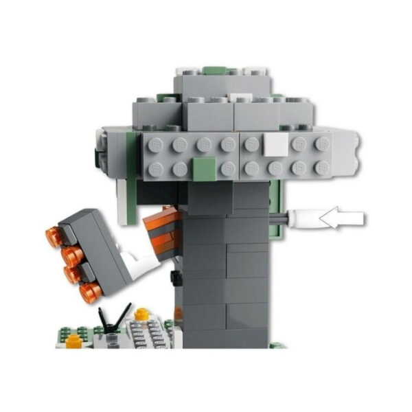 LEGO Minecraft set 21586, The Pale Garden, featuring a blocky landscape with characters and creatures from the game