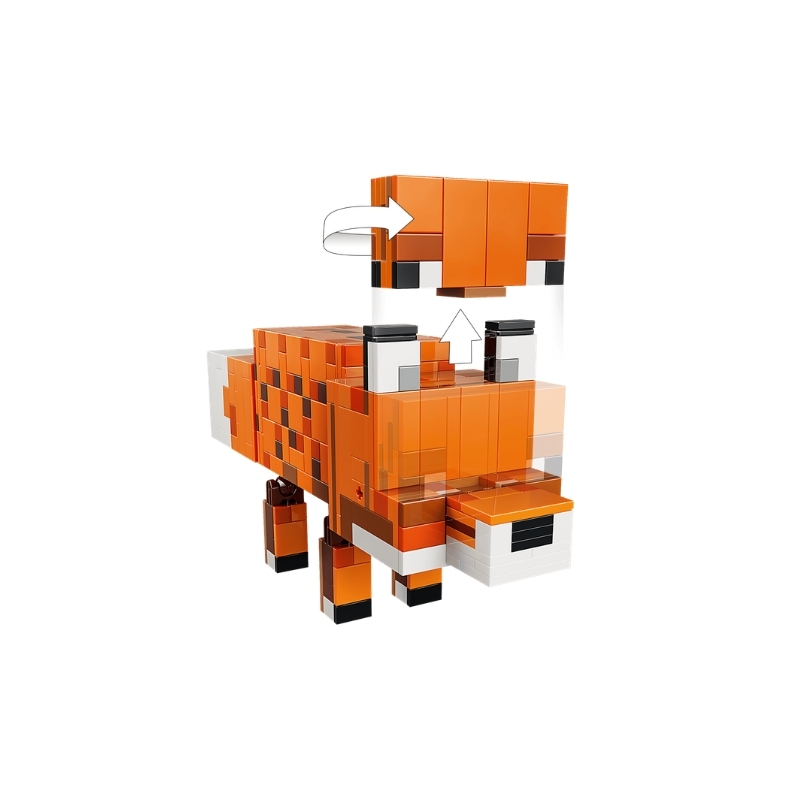LEGO Minecraft 21588 The Fox – 6585528-3 . LEGO Minecraft set 21588 featuring a fox, blocky terrain, and accessories for creative building and play