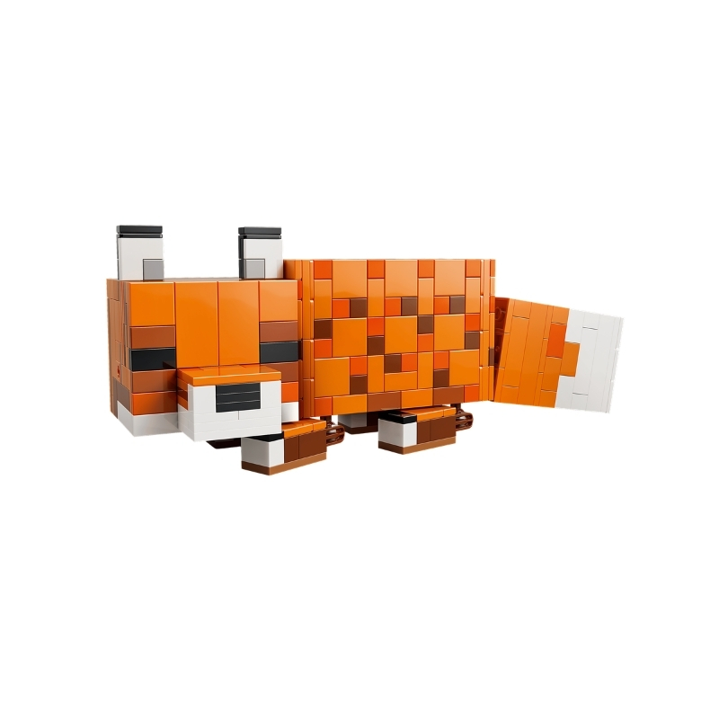 LEGO Minecraft 21588 The Fox – 6585528-4 . LEGO Minecraft set 21588 featuring a fox, blocky terrain, and accessories for creative building and play