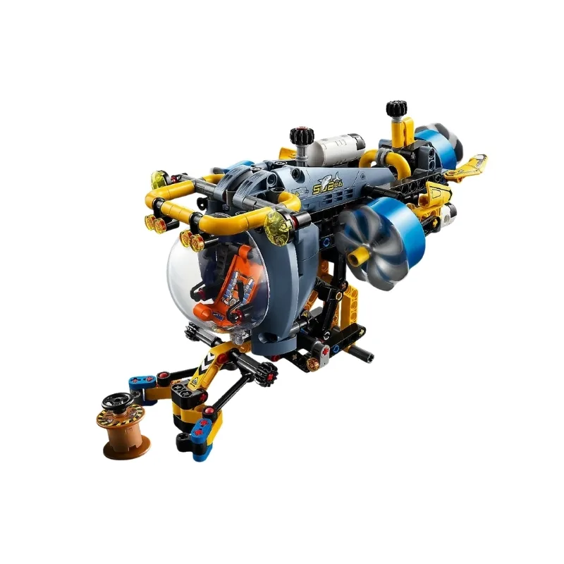 LEGO Technic 42201 Deep-Sea Research Submarine model with intricate details and movable parts, showcasing underwater exploration
