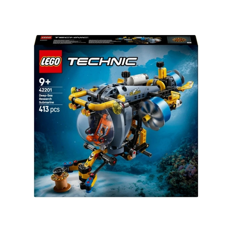 LEGO Technic 42201 Deep-Sea Research Submarine - 6526808 (2) LEGO Technic 42201 Deep-Sea Research Submarine model with intricate details and movable parts, showcasing underwater exploration