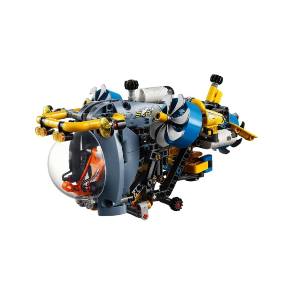 LEGO Technic 42201 Deep-Sea Research Submarine model with intricate details and movable parts, showcasing underwater exploration