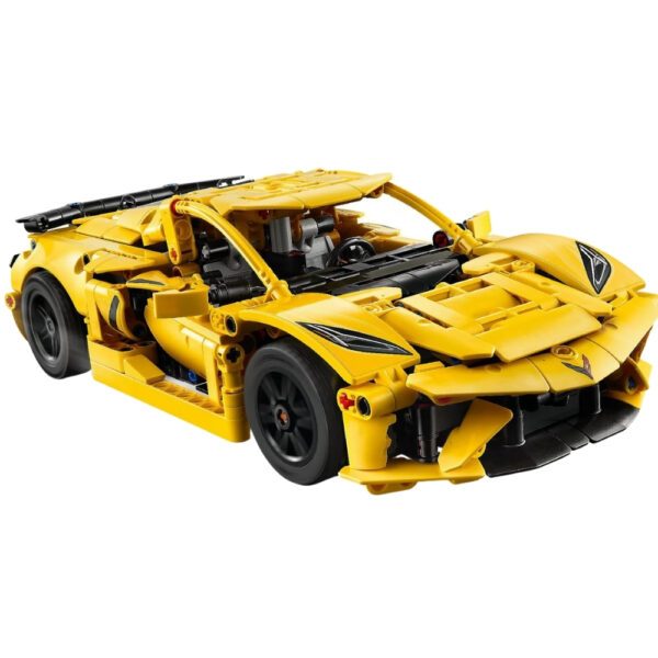 LEGO Technic 42205 model of a Chevrolet Corvette Stingray, showcasing intricate details and realistic design features