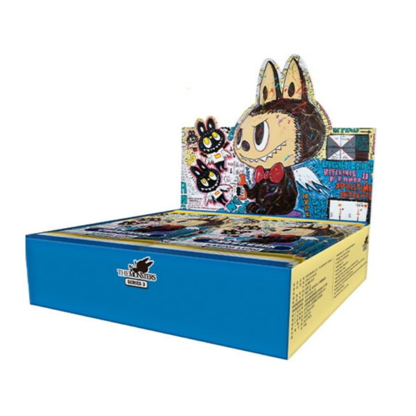 Labubu The Monsters Series 3 Hobby Box featuring colorful monster designs and branding for How2Work 2026