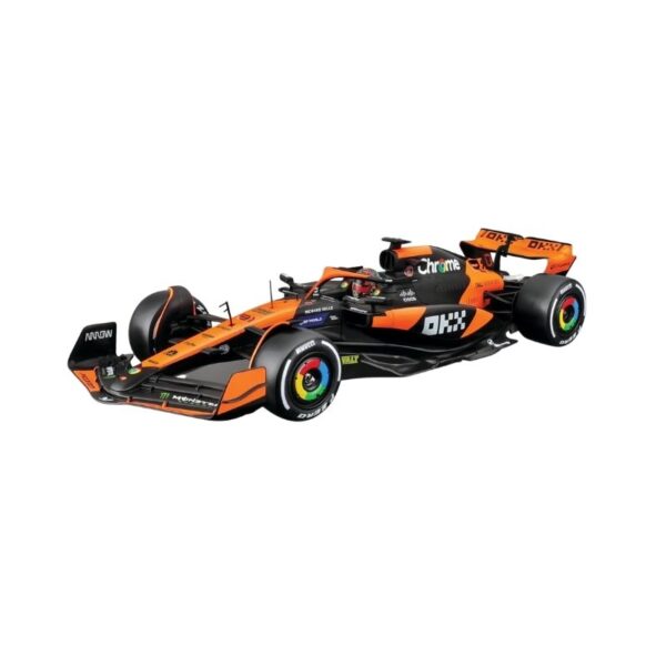 Maisto 1:24 scale model of McLaren F1 car MCL38, featuring USB rechargeable 2.4 GHz remote control for Miami GP