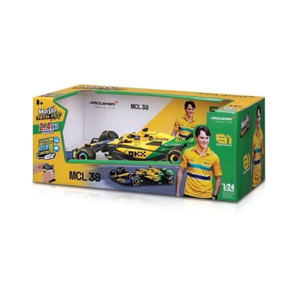 Maisto 1:24 scale F1 McLaren MCL38 model car, USB rechargeable, designed for Monaco GP racing enthusiasts
