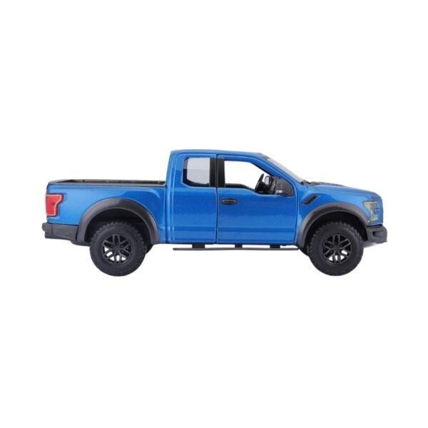 Maisto 1:24 scale model of a blue 2017 Ford Raptor truck, part of the Special Edition collection