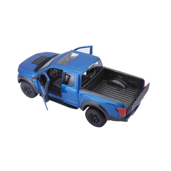 Maisto 1:24 scale model of a blue 2017 Ford Raptor truck, part of the Special Edition collection
