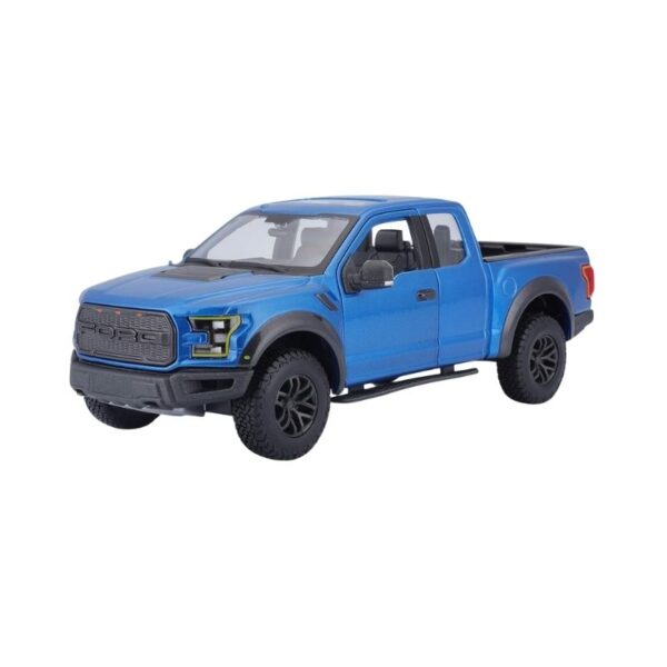 Maisto 1:24 scale model of a blue 2017 Ford Raptor truck, part of the Special Edition collection