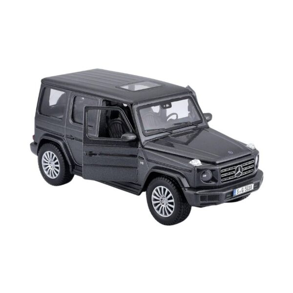 Gray Maisto 1:25 scale model of a 2019 Mercedes Benz G Class, showcasing detailed design and craftsmanship