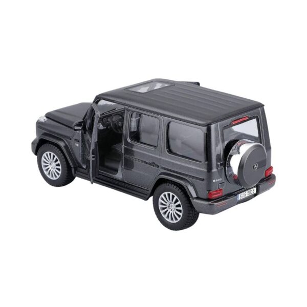 Gray Maisto 1:25 scale model of a 2019 Mercedes Benz G Class, showcasing detailed design and craftsmanship