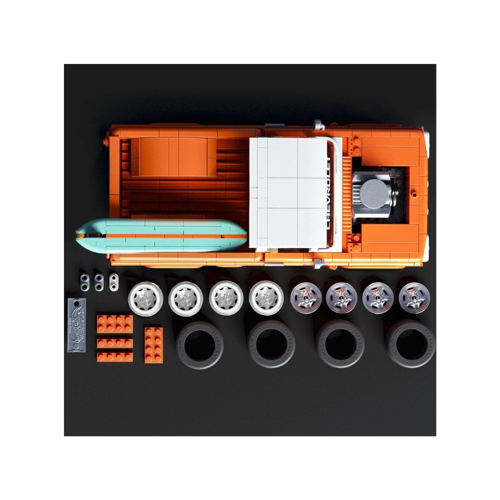 Mattel Brick Shop Hot Wheels Custom ’62 Elite Chevy Pickup – JFT20-2 Hot Wheels Custom '62 Elite Chevy Pickup by Mattel, showcasing a sleek design and bright colors, perfect for collectors