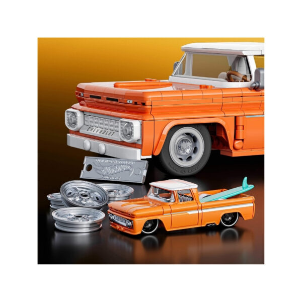 Hot Wheels Custom '62 Elite Chevy Pickup by Mattel, showcasing a sleek design and bright colors, perfect for collectors