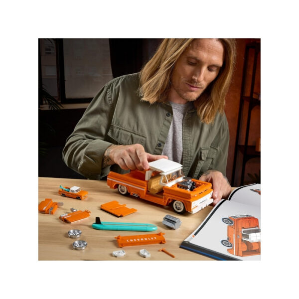 Hot Wheels Custom '62 Elite Chevy Pickup by Mattel, showcasing a sleek design and bright colors, perfect for collectors