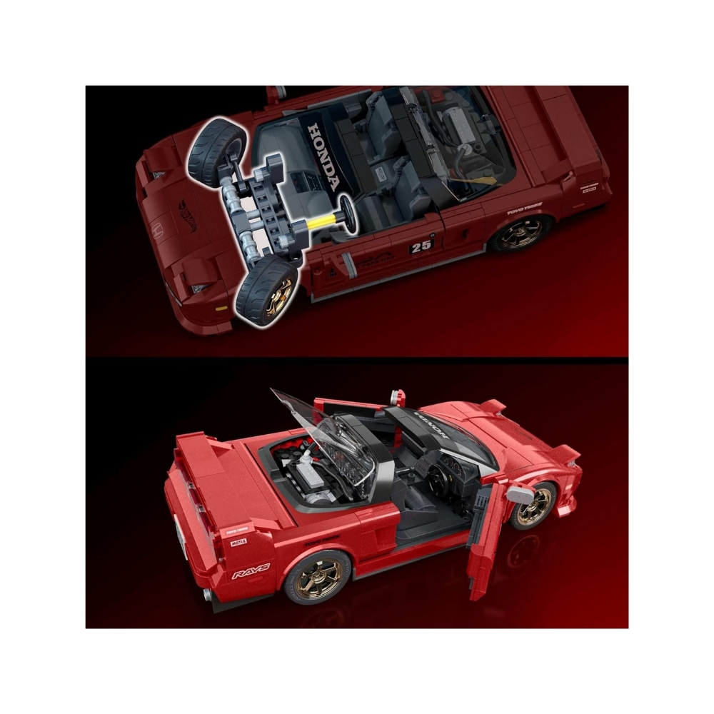 Mattel Brick Shop Hot Wheels Elite Acura NSX – JFT17-4 Hot Wheels Elite Acura NSX model from Mattel's Brick Shop, showcasing detailed design and vibrant colors