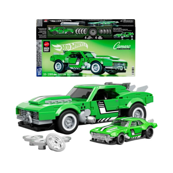 Hot Wheels Speed Camaro toy car from Mattel, featuring a sleek design and vibrant colors, ideal for racing play