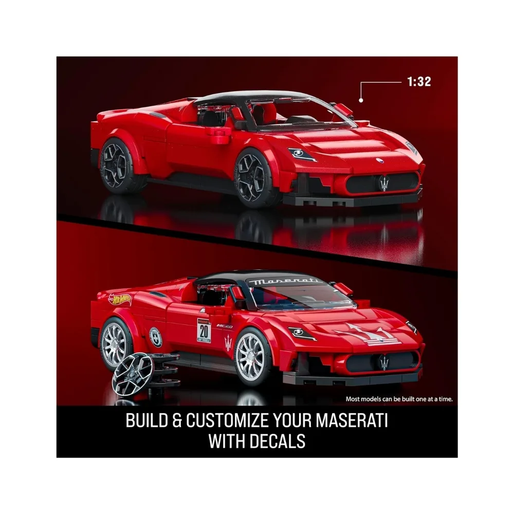 Hot Wheels Speed Maserati toy car from Mattel, featuring sleek design and vibrant colors, ideal for racing play