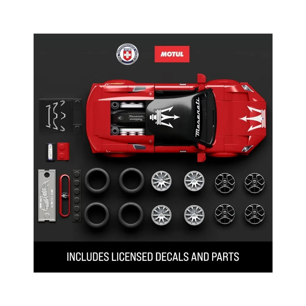 Hot Wheels Speed Maserati toy car from Mattel, featuring sleek design and vibrant colors, ideal for racing play