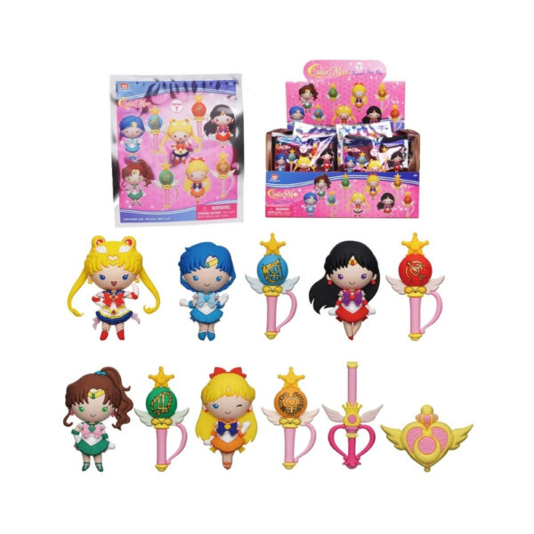 1. Monogram of Sailor Moon 3D Foam Bag Clip Series 7 featuring vibrant colors and iconic character designs