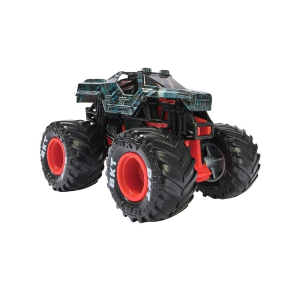 Two 1:64 scale Monster Jam vehicles featuring Captain America and Winter Soldier in a dynamic action-packed design