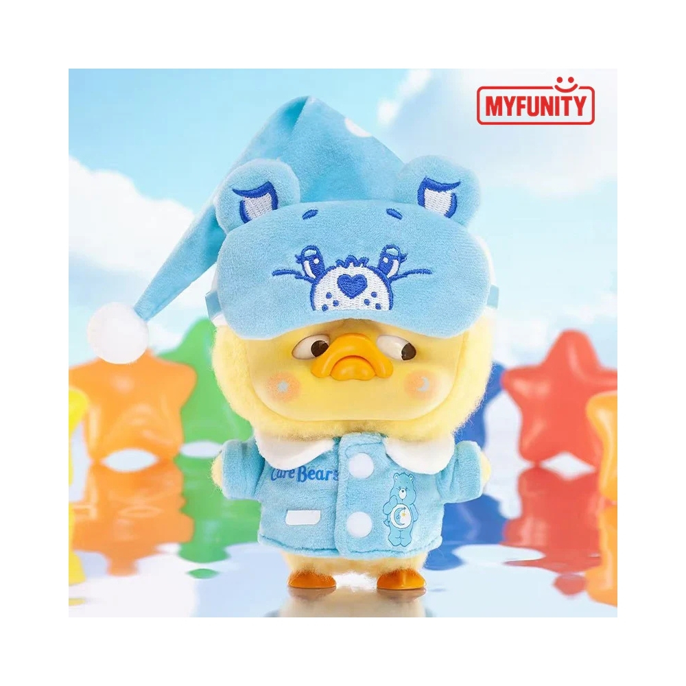 Pocket Upset Duck – Care Bears x Upset Duck Be Rainbow Duck Plush Keychain Blindbox – UP-599494-1 Plush keychain of a rainbow duck from the Care Bears x Upset Duck collaboration, presented in a blindbox packaging