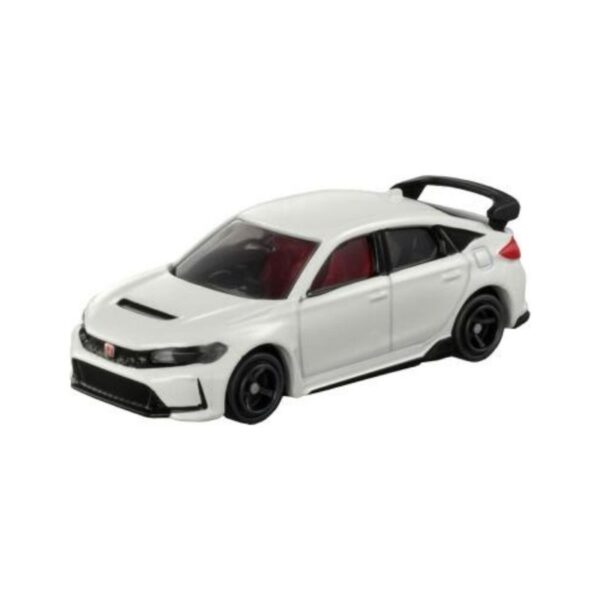 Takara Tomy Tomica model of a red Honda Civic TYPE R, showcasing detailed design and realistic features