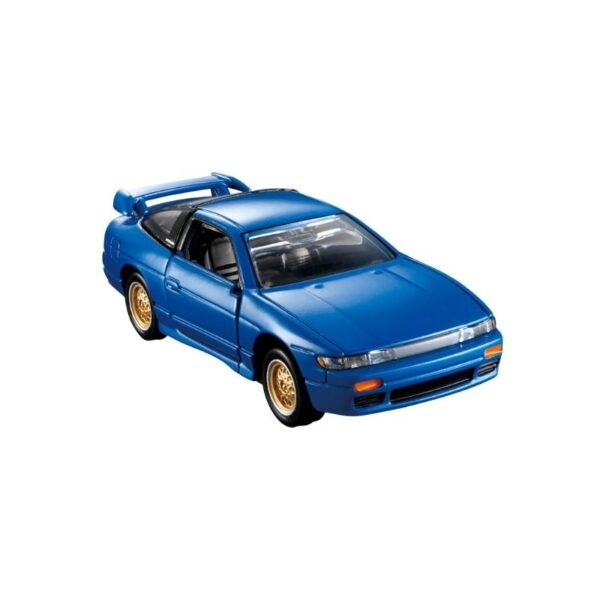 Takara Tomy Tomica SilEighty model car, showcasing a modified RPS13 design in vibrant colors and detailed features