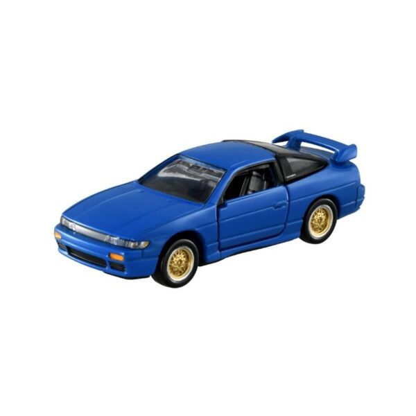 Takara Tomy Tomica SilEighty model car, showcasing a modified RPS13 design in vibrant colors and detailed features