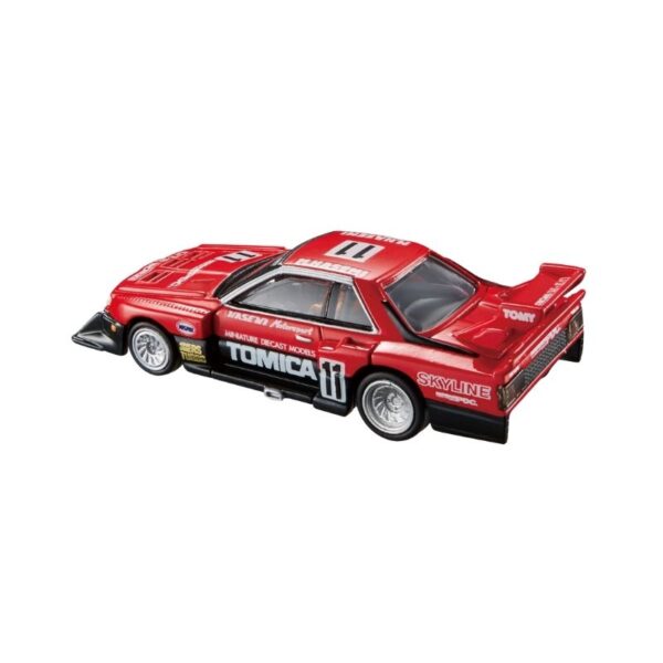 Takara Tomy Tomica Skyline Turbo SP Silhouette model car in vibrant colors, showcasing sleek design and detailed features