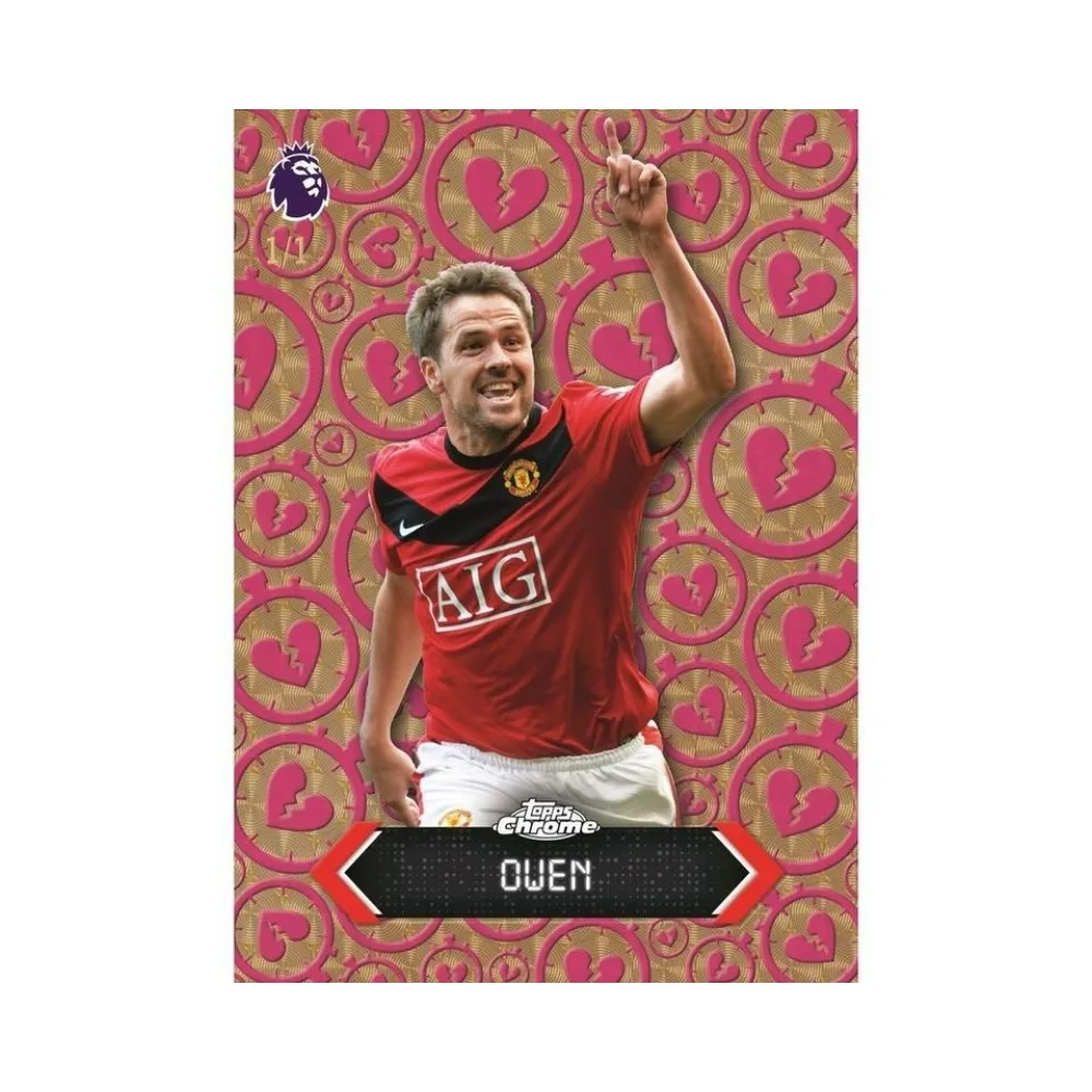 Topps Premier League Chrome 2026 collectible tin featuring vibrant team graphics and player images